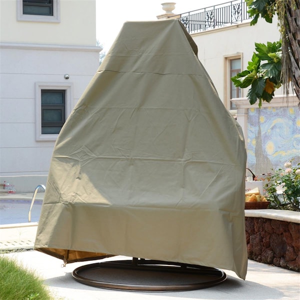 Patio Trasero 92 x 80 in. Hanging Double Hanging Egg Swing ChairCover, Brown PA2609714 - main